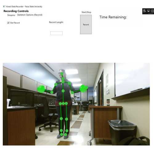 Kinect motion detection setup